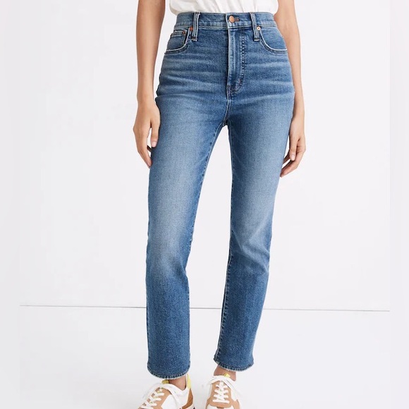 Madewell Denim - Madewell Slim Demi-Boot Jeans in Northaven Wash Raw Hem Size 33